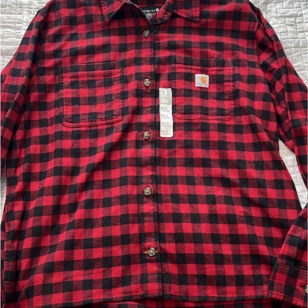 Carhartt Red and Black Plaid Shirt